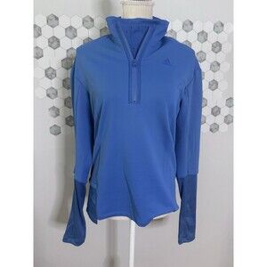 NWT Adidas COLD.RDY‎ Cover Up Running Top GT3119 Focus Blue Size Small